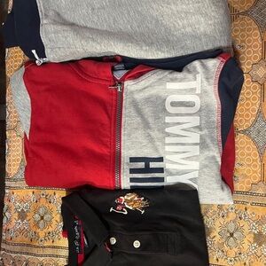 Tommy Hilfiger boys active wear zipper hoodie and sweat pant with polo shirt 7